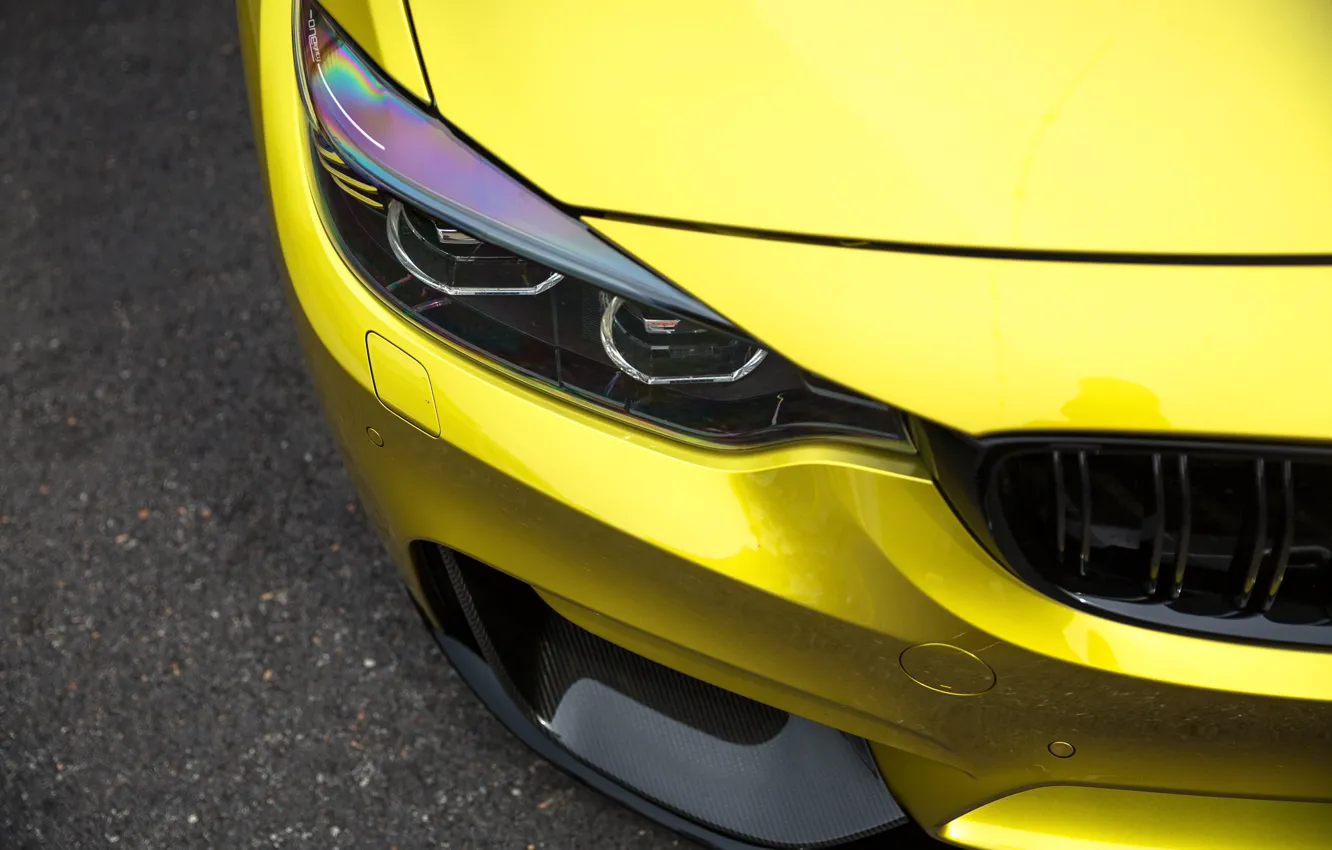 Photo wallpaper BMW, Carbon, Yellow, Gold, F82, Sight