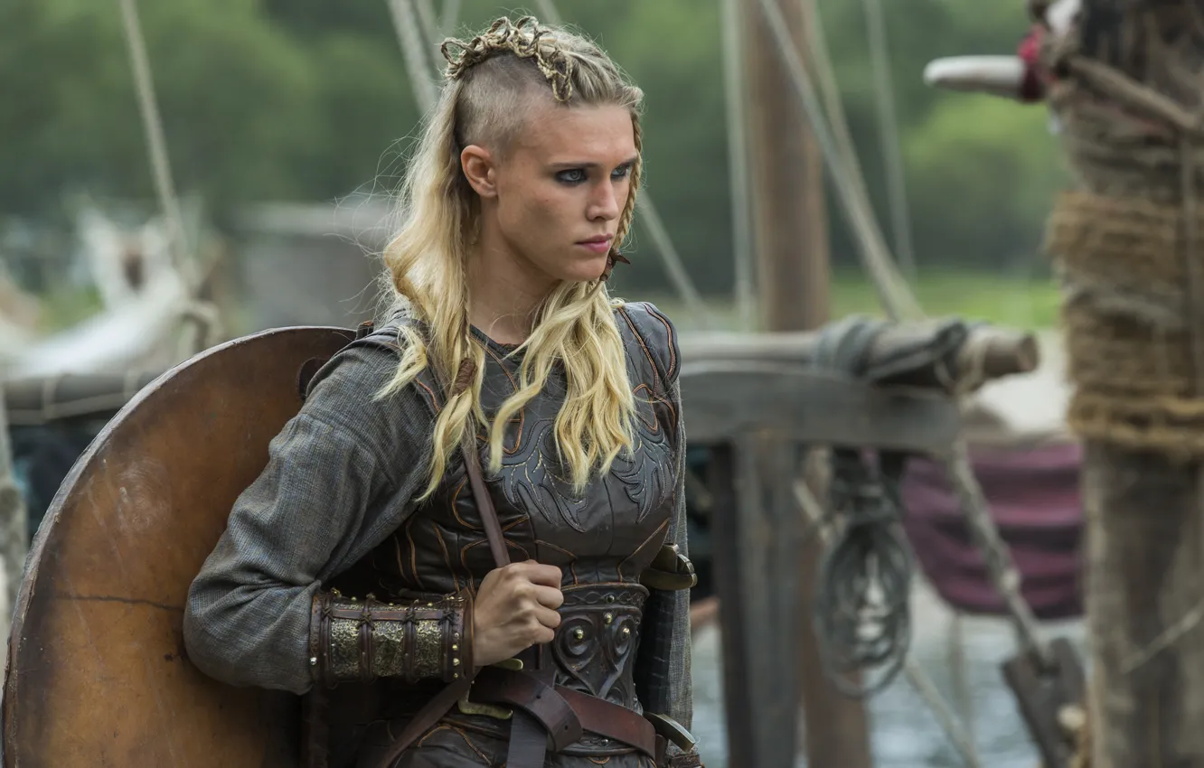Photo wallpaper the series, Vikings, The Vikings, Gaia Weiss, Jaya Weiss, Porunn