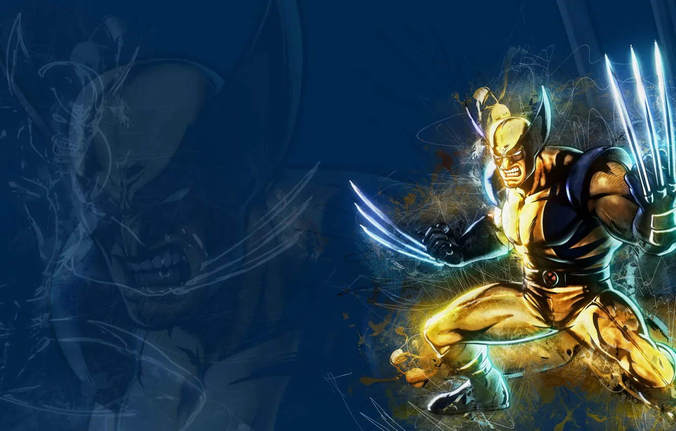 Photo wallpaper fantasy, Wolverine, Marvel, digital art, artwork, mask, Comics, fantasy art