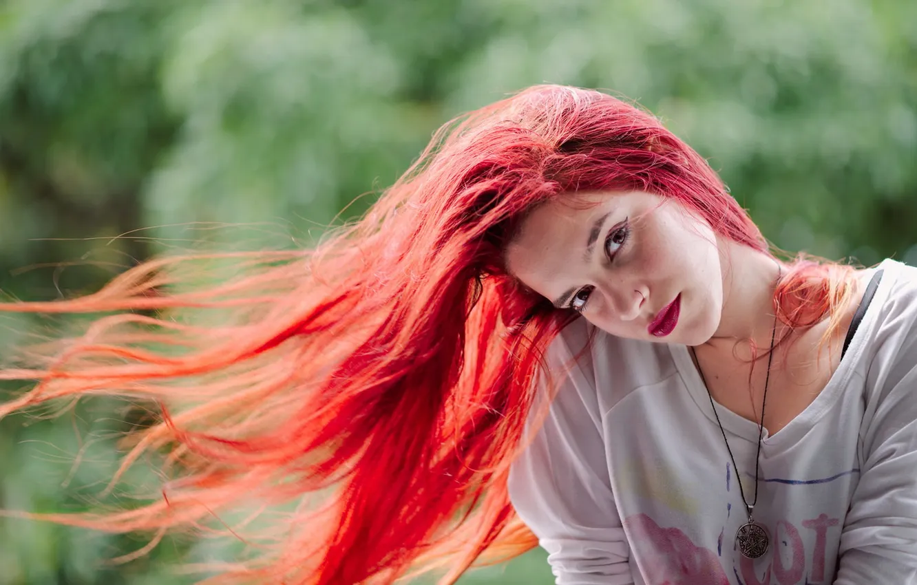 Photo wallpaper look, girl, portrait