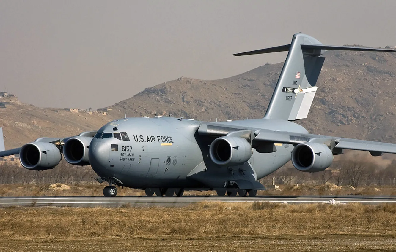 Photo wallpaper Boeing, UNITED STATES AIR FORCE, C-17, American strategic military transport aircraft, Globemaster III