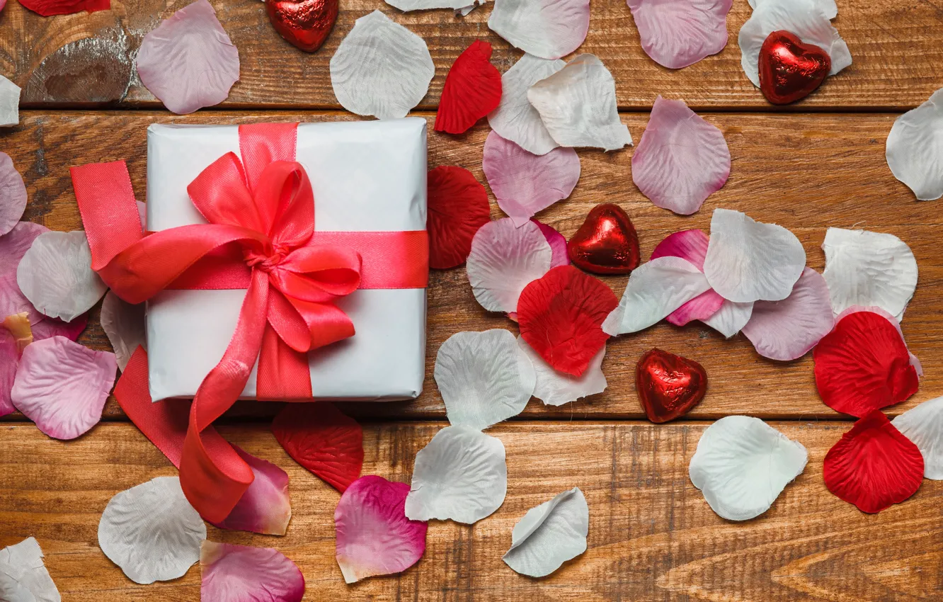 Photo wallpaper love, red, heart, Board, hearts, thread, Valentine's day, different