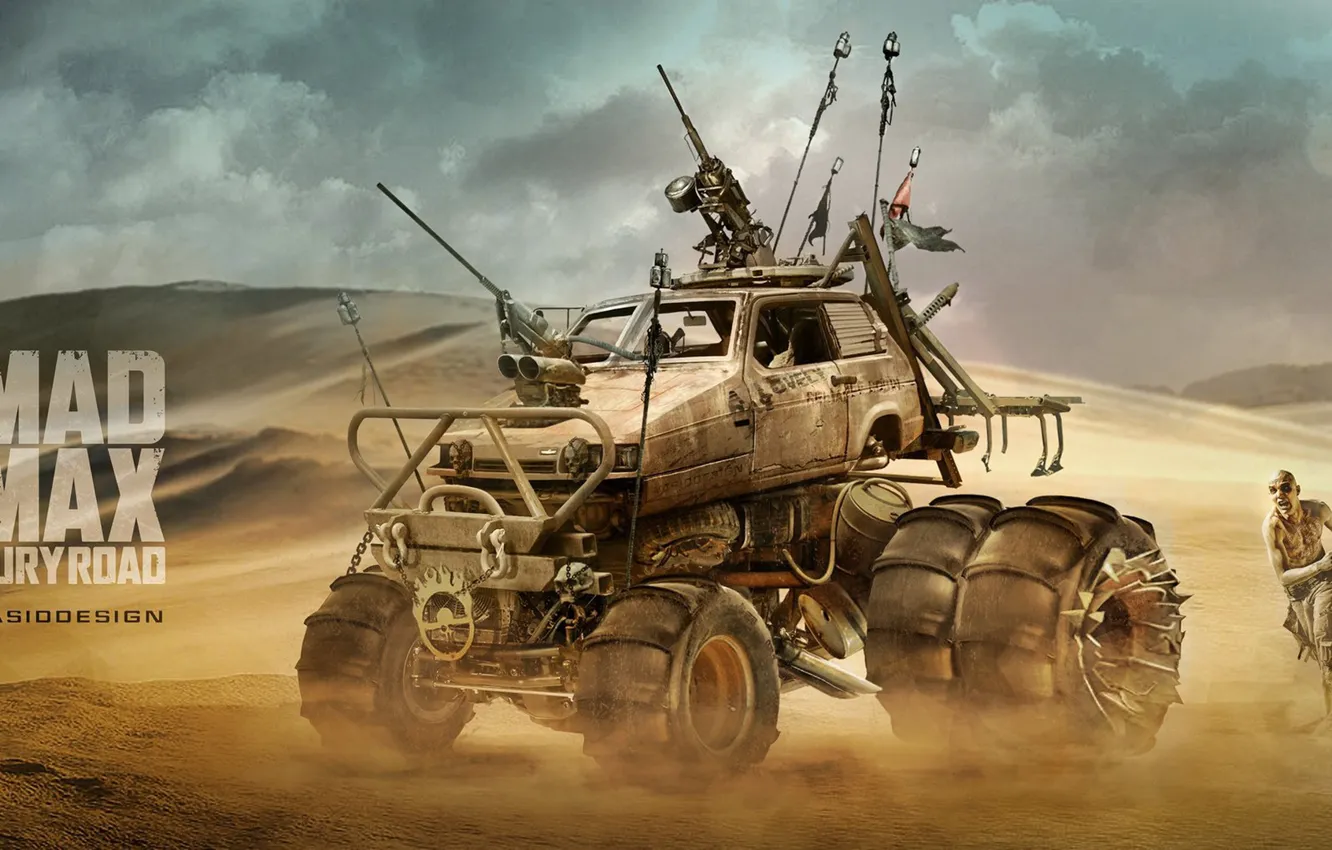 Photo wallpaper Auto, Desert, Machine, Art, The film, Mad Max, Mad Max Fury Road, Yasid Design