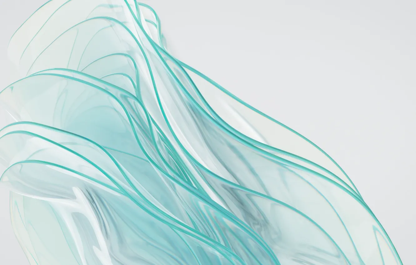 Photo wallpaper Glass, Minimalism, Style, White Background, Layers