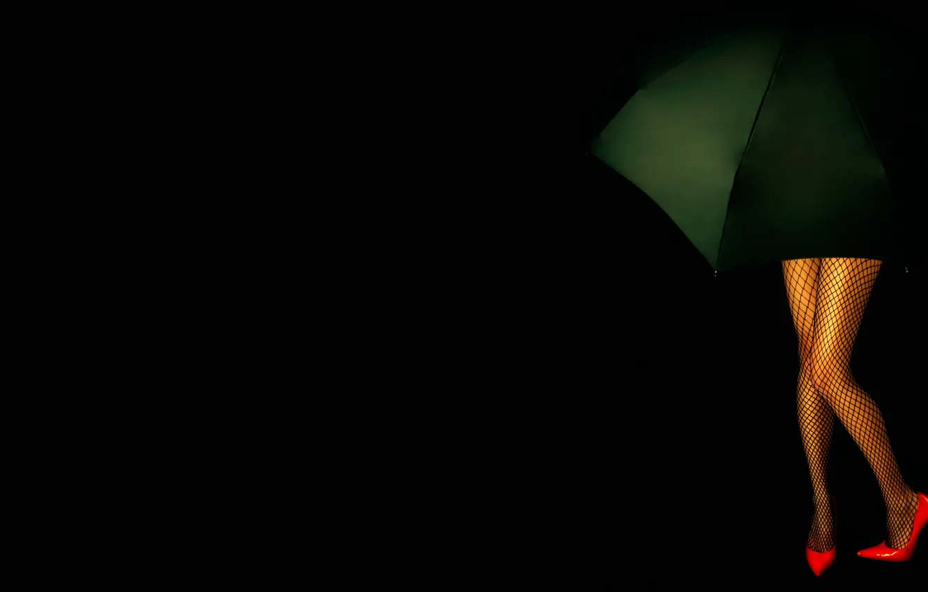 Photo wallpaper background, umbrella, shoes, tights, legs, nylon style