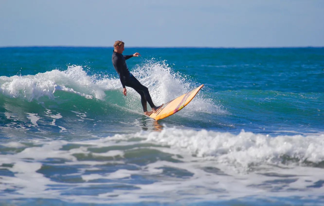 Photo wallpaper squirt, wave, splash, surfer, surfing, extreme sports, surfboard, longboard