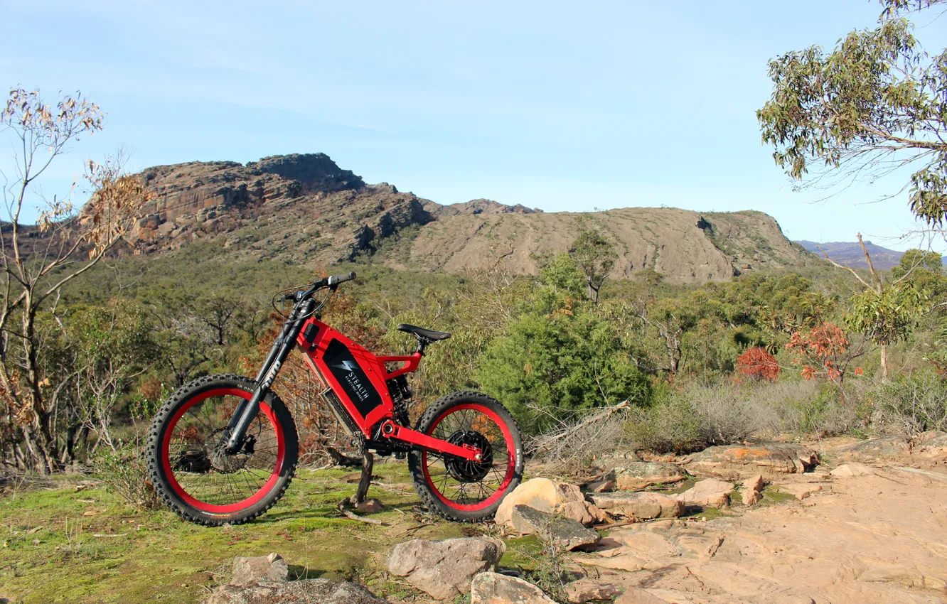 Photo wallpaper Hybrid, Stealth, Mountain Bike, Electric's Motorcycle