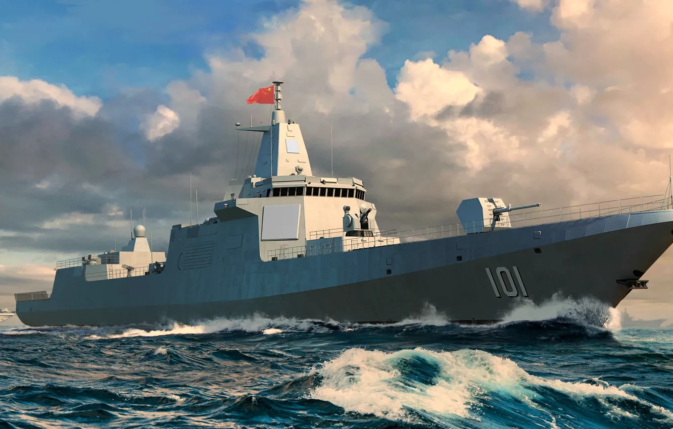 Photo wallpaper squadron, destroyer, PLA, Type 055