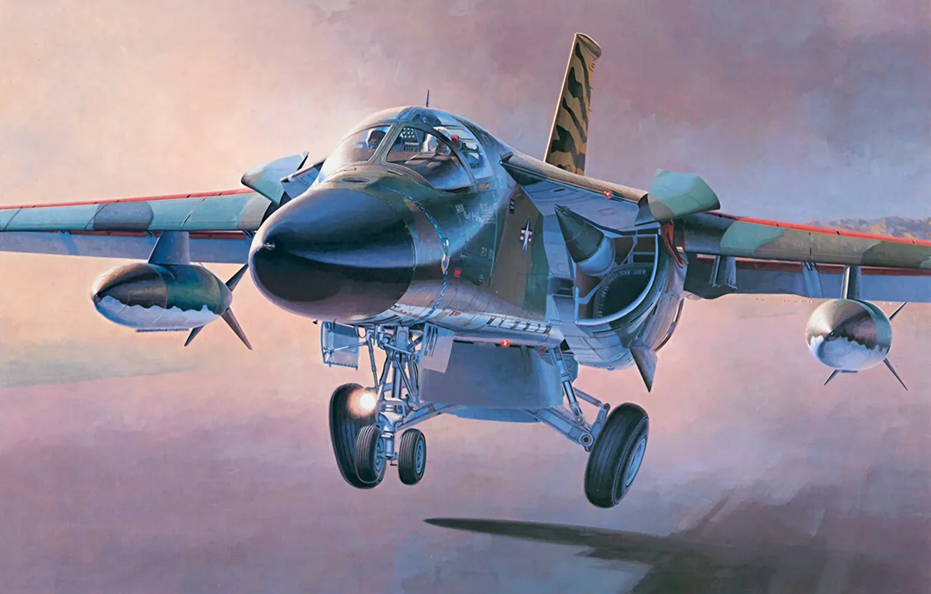 Photo wallpaper war, art, airplane, painting, jet, FB-111A AARDVARK 'S.A.C'