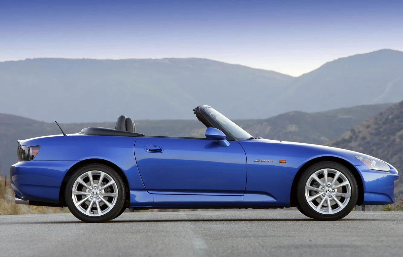 Photo wallpaper mountains, convertible, Honda, S2000