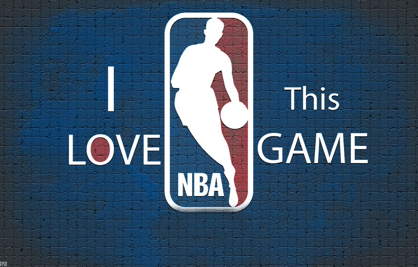Photo wallpaper blue, background, wall, logo, Basketball, NBA