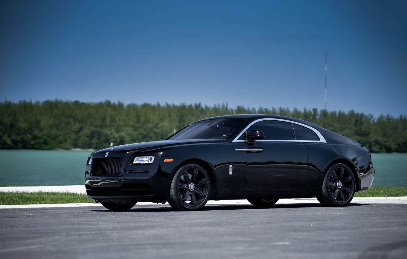 Photo wallpaper Rolls-Royce, Black, Wheels, Wraith, Oem