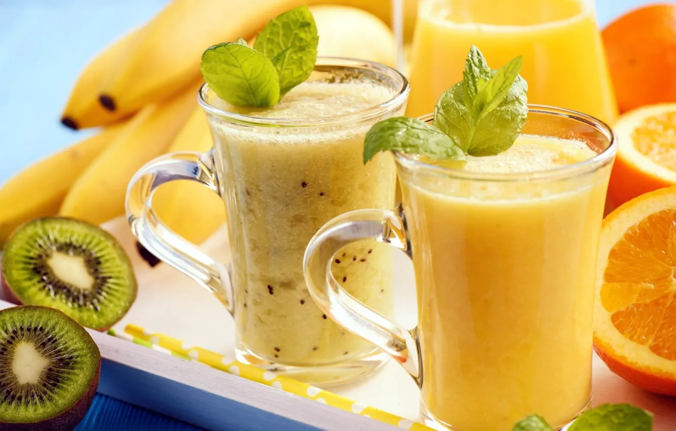 Photo wallpaper glass, drink, smoothies