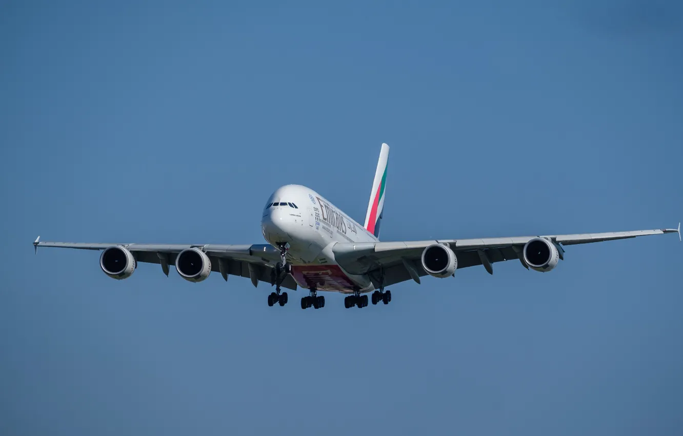 Photo wallpaper flight, liner, Airbus, A380-861