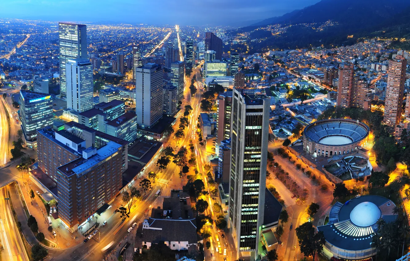 Photo wallpaper city, america, architecture, center, building, cityscape, capital, bogota