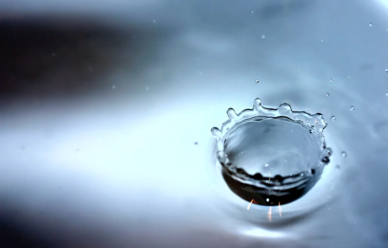 Photo wallpaper blue, drop, water, Aqua