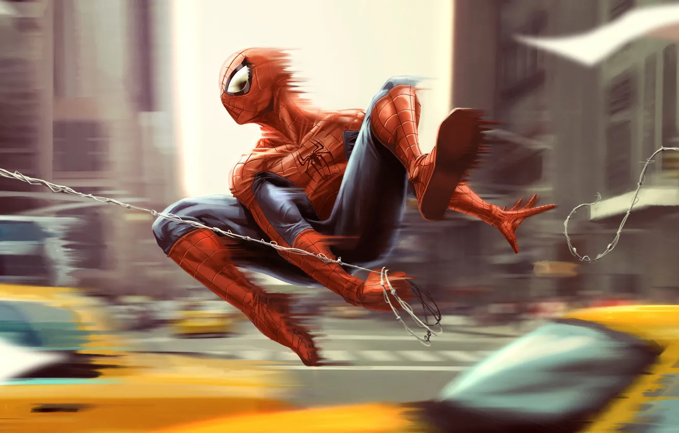 Photo wallpaper machine, the city, fiction, figure, speed, home, web, art