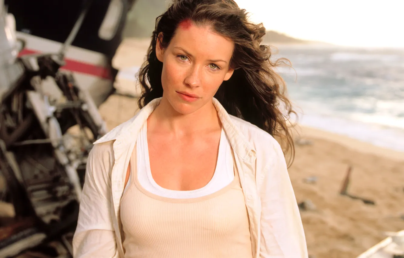 Photo wallpaper portrait, freckles, Evangeline Lilly, Lost