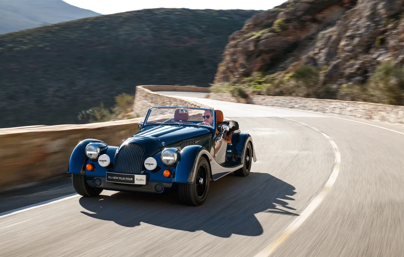 Photo wallpaper car, road, Morgan, Morgan Plus Four