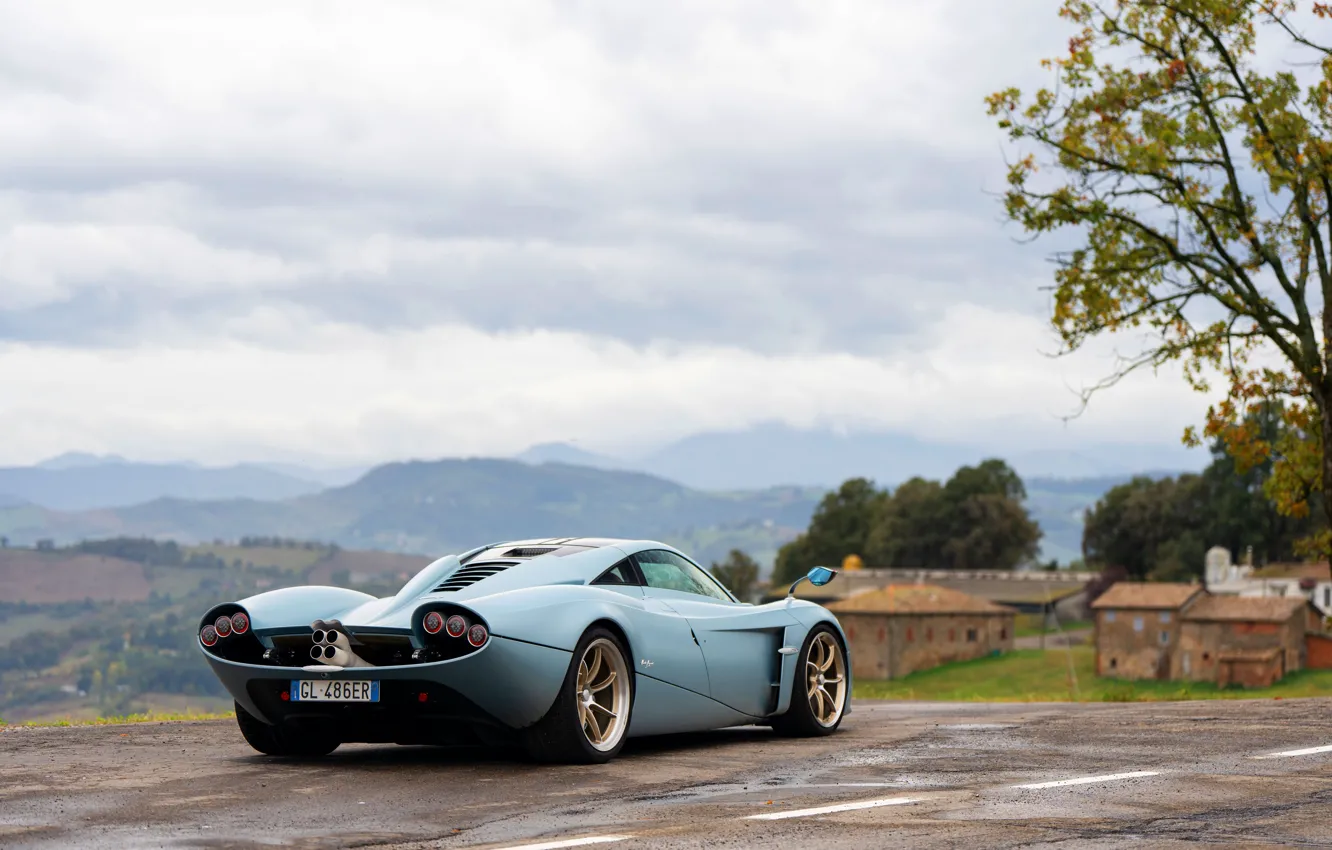 Photo wallpaper Pagani, To huayr, rear view, Pagani Huayra Codalunga