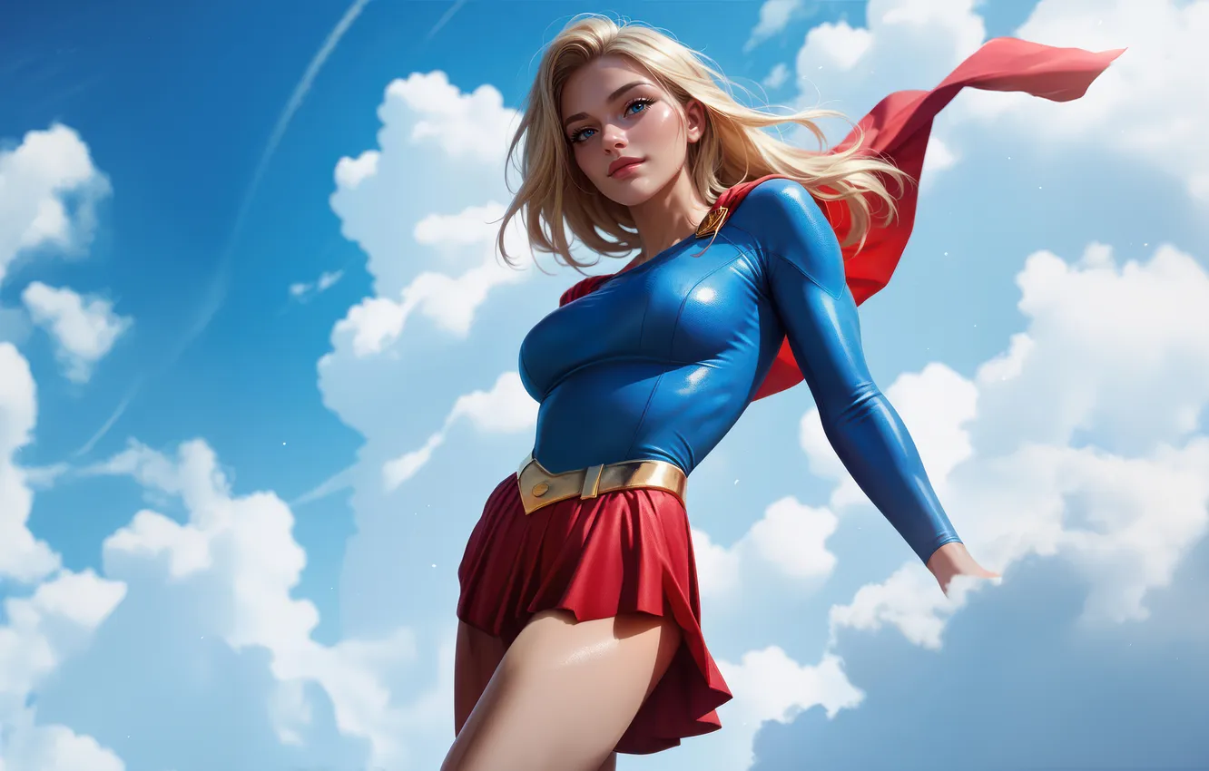 Photo wallpaper strength, Supergirl, honor
