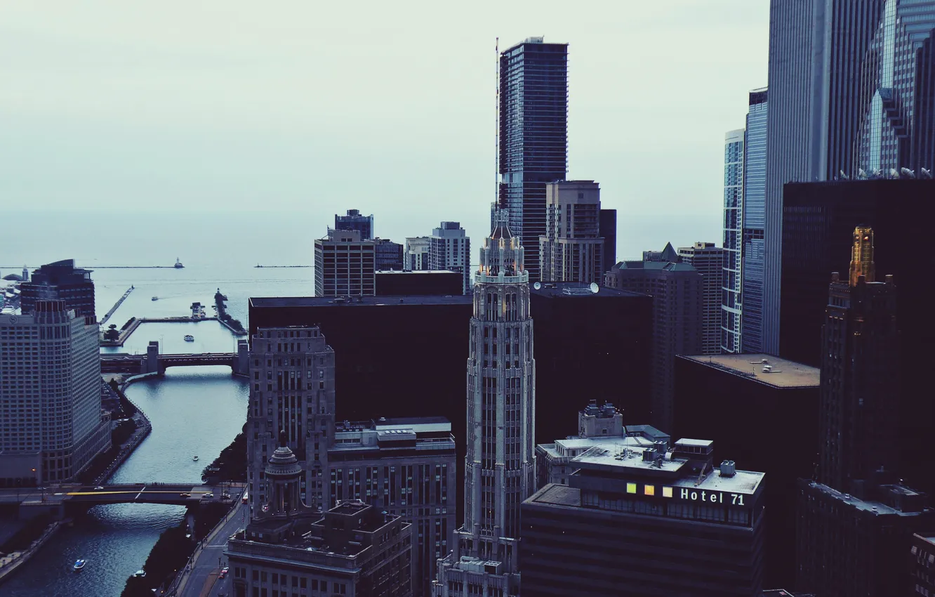 Photo wallpaper building, skyscrapers, Chicago, USA, America, Chicago, skyscrapers