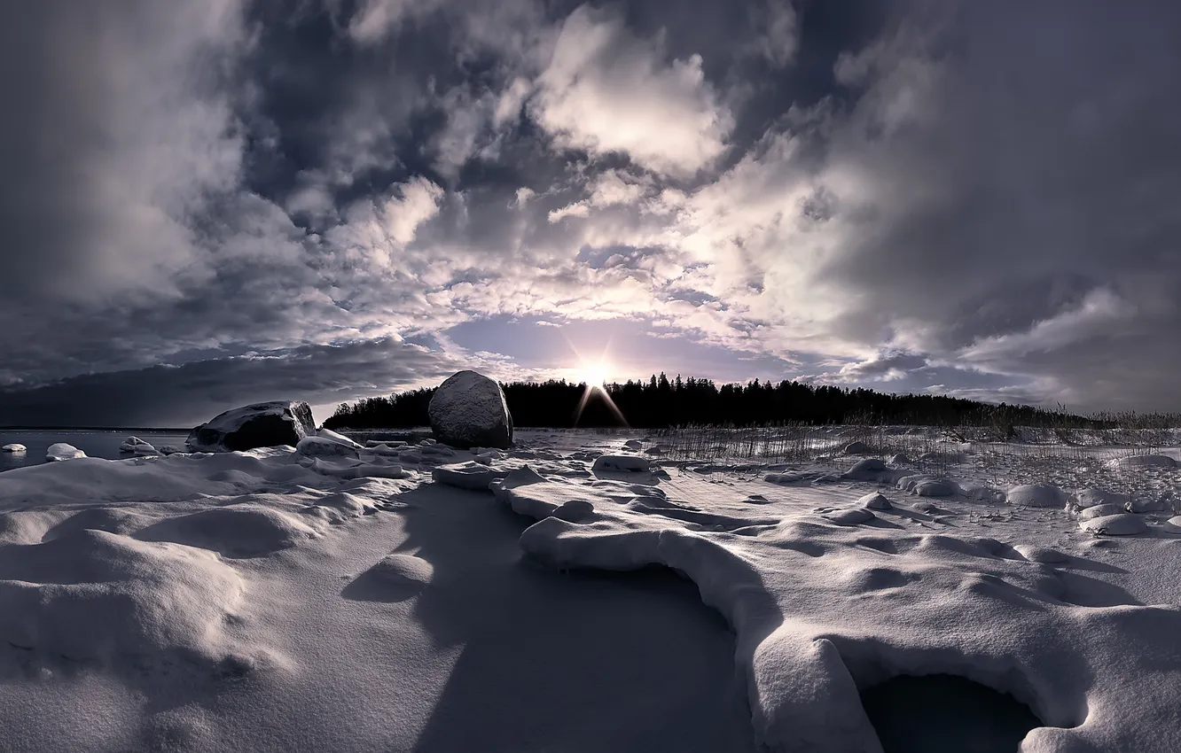 Photo wallpaper nature, winter, snow