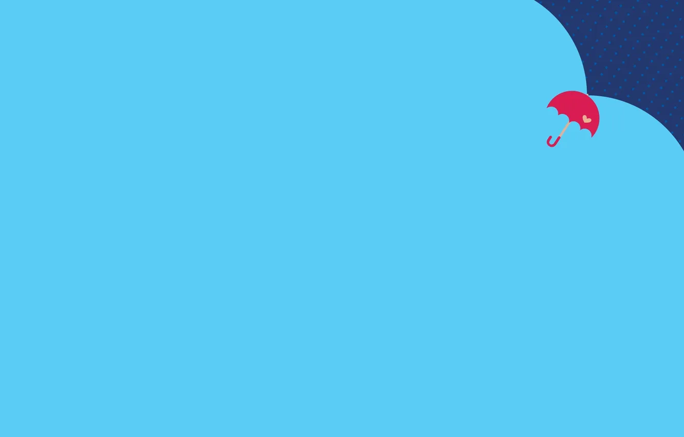 Photo wallpaper drops, blue, background, rain, umbrella, rainy day