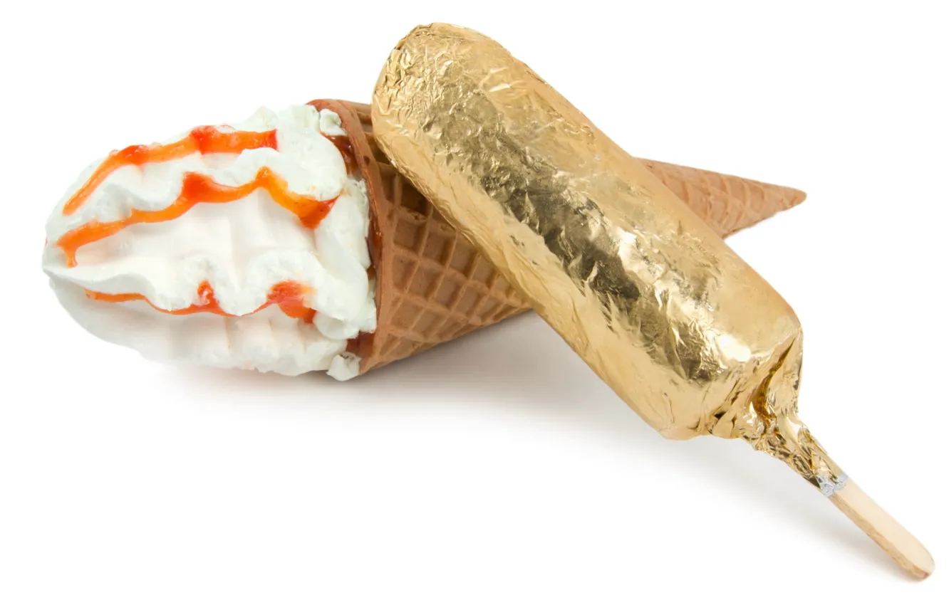 Photo wallpaper ice cream, Popsicle, waffle cone
