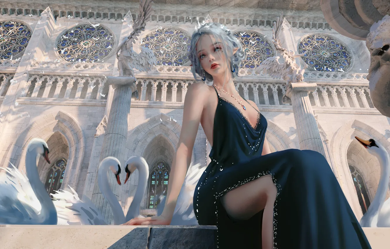 Photo wallpaper girl, game, Final Fantasy, princess