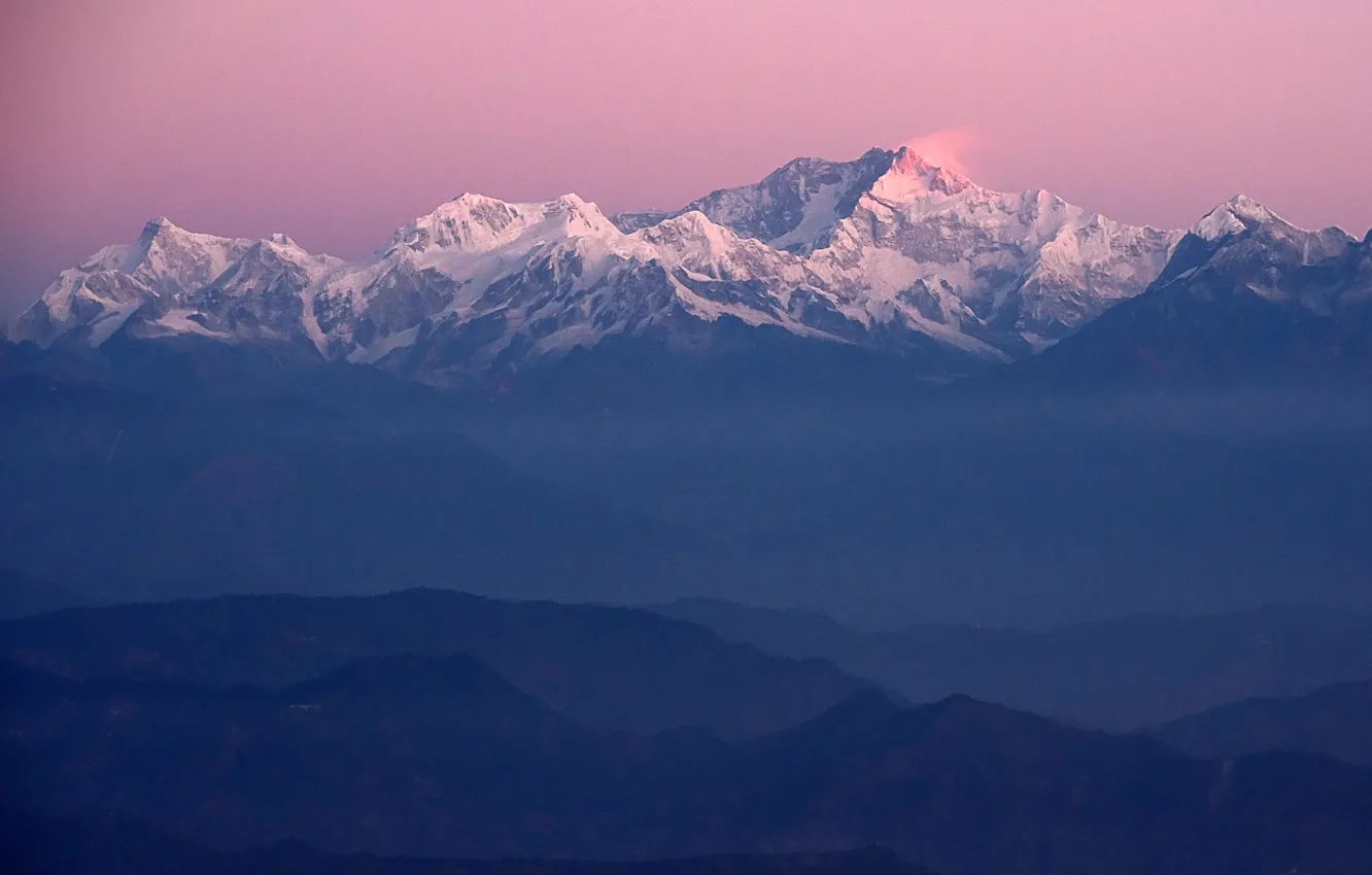 Photo wallpaper landscape, mountains, nature, dawn, the Tiger Hill