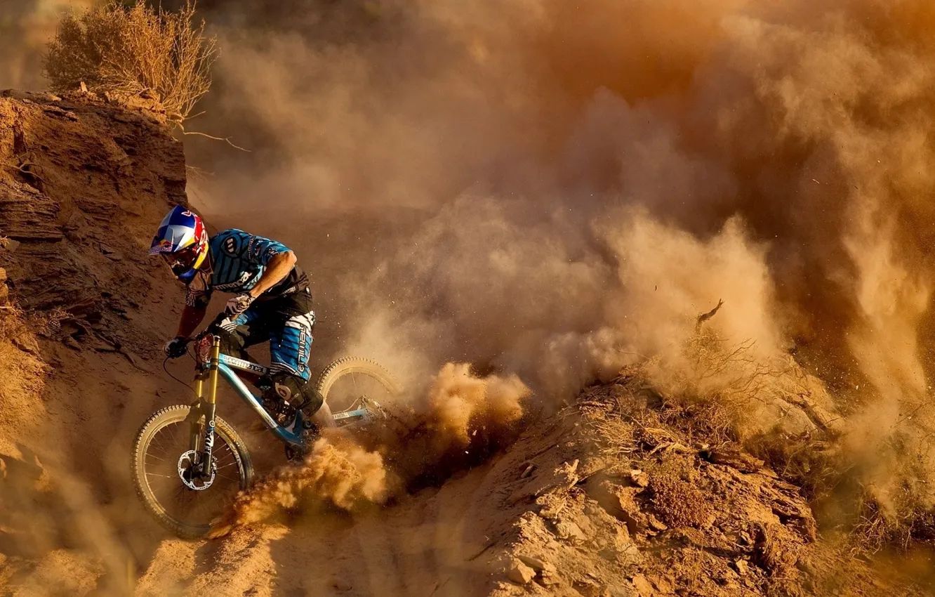 Photo wallpaper Cycling, downhill, race, the descent from the mountain, velobike, Downhill