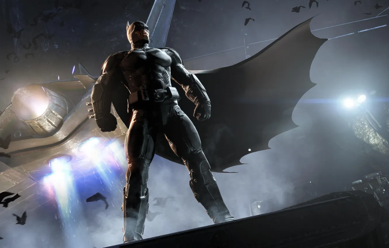 Photo wallpaper cloak, Batman, DC Comics, Warner Bros. Games Montreal, Batman: Arkham Origins