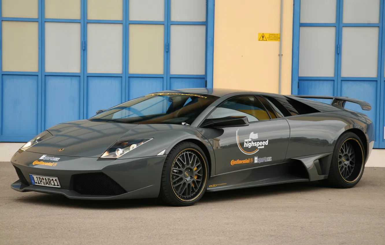 Photo wallpaper building, supercar, lamborghini murcielago lp640, Edo Competition