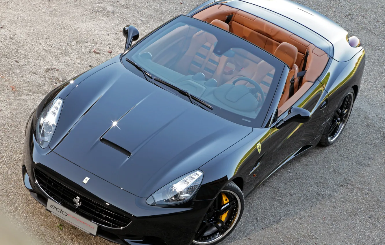 Photo wallpaper black, Ferrari, salon