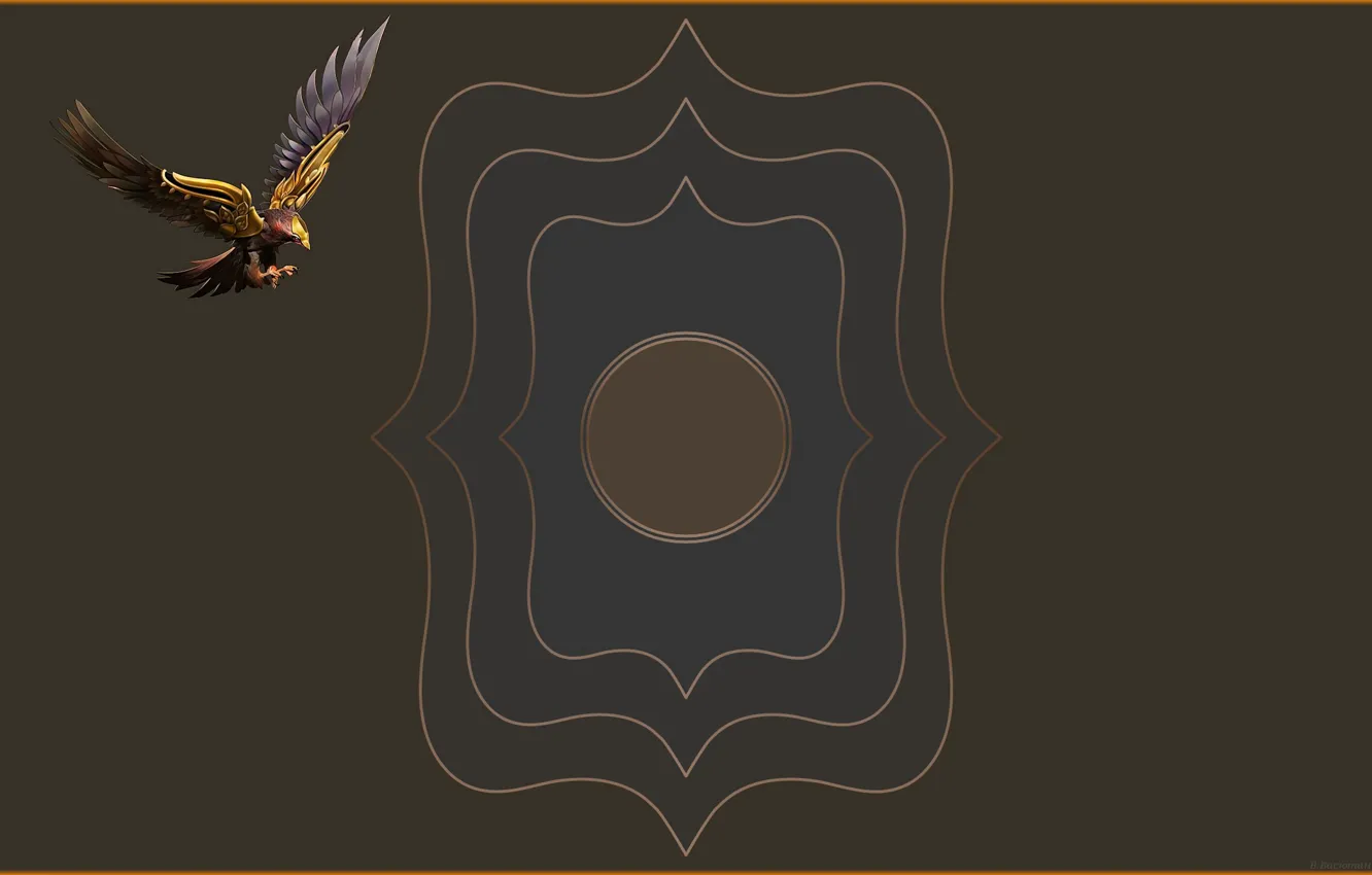 Photo wallpaper background, eagle, dark, gradient, figure