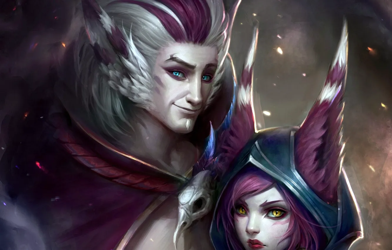 Photo wallpaper the game, pair, creatures, two, ears, League of Legends, League Of Legends