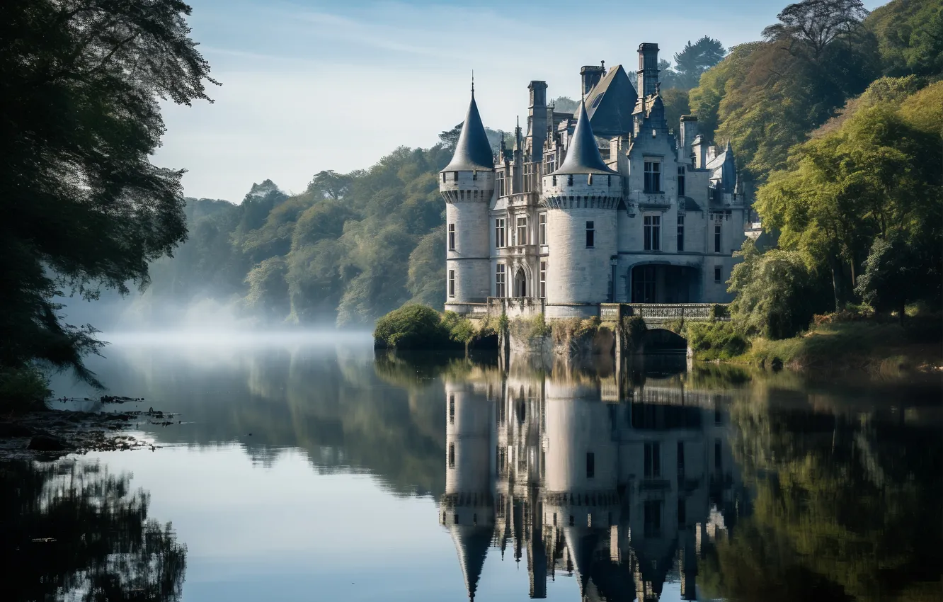 Photo wallpaper landscape, castle, architecture, landscape, beautiful, castle, ancient, Ancient