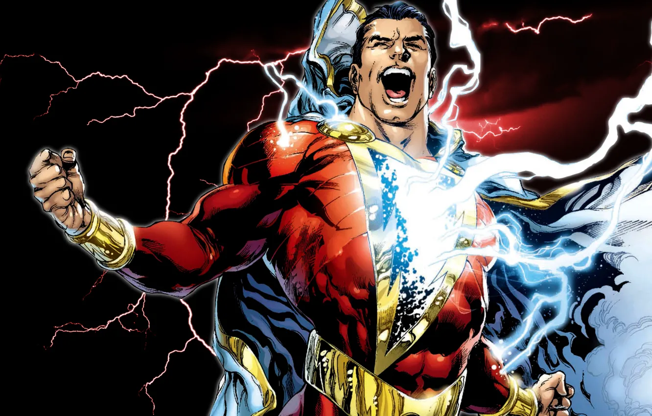 Photo wallpaper comics, Captain Marvel, shazam