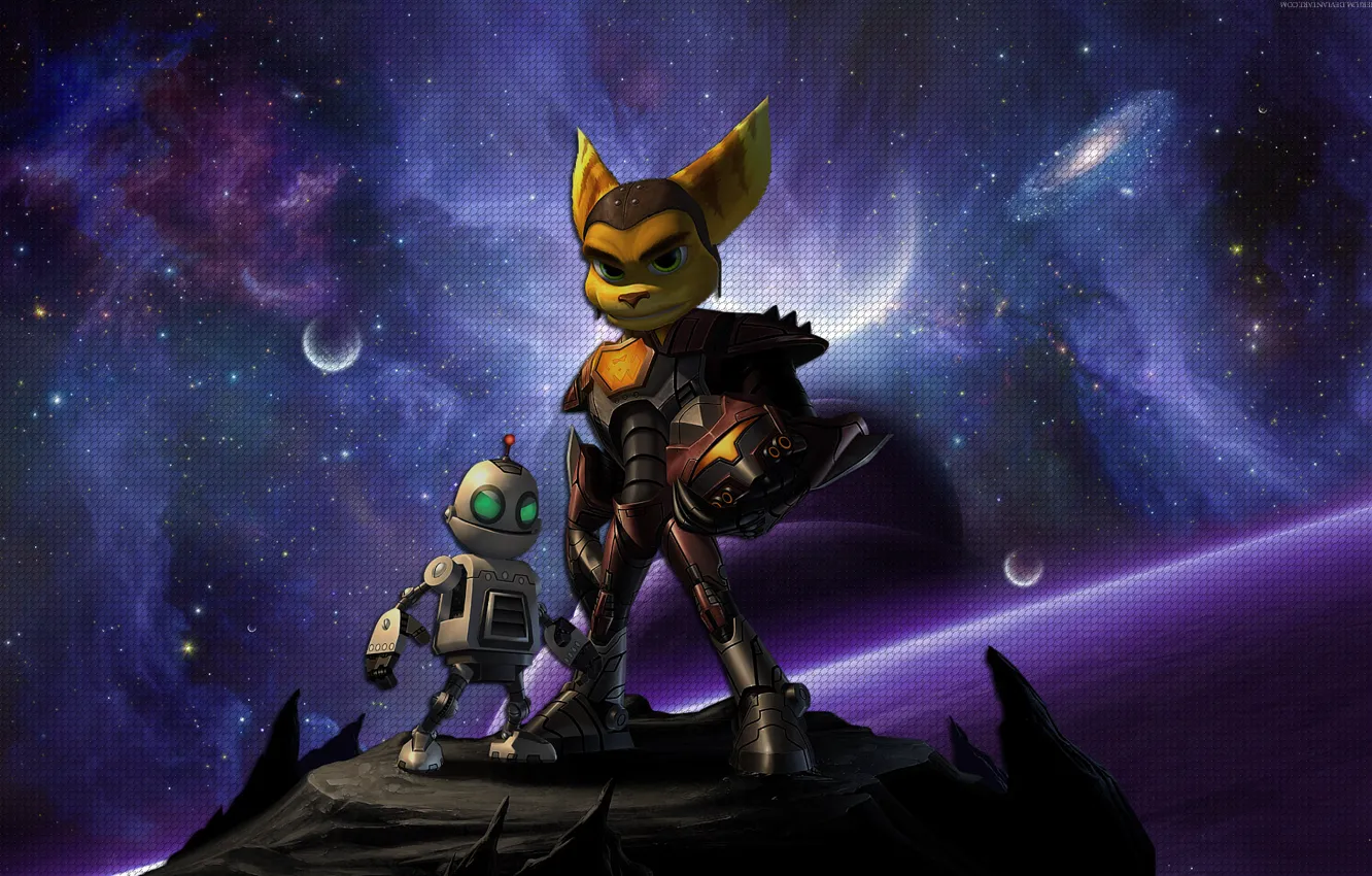 Photo wallpaper Game, Space, Fiction, Ratchet &ampamp; Clank