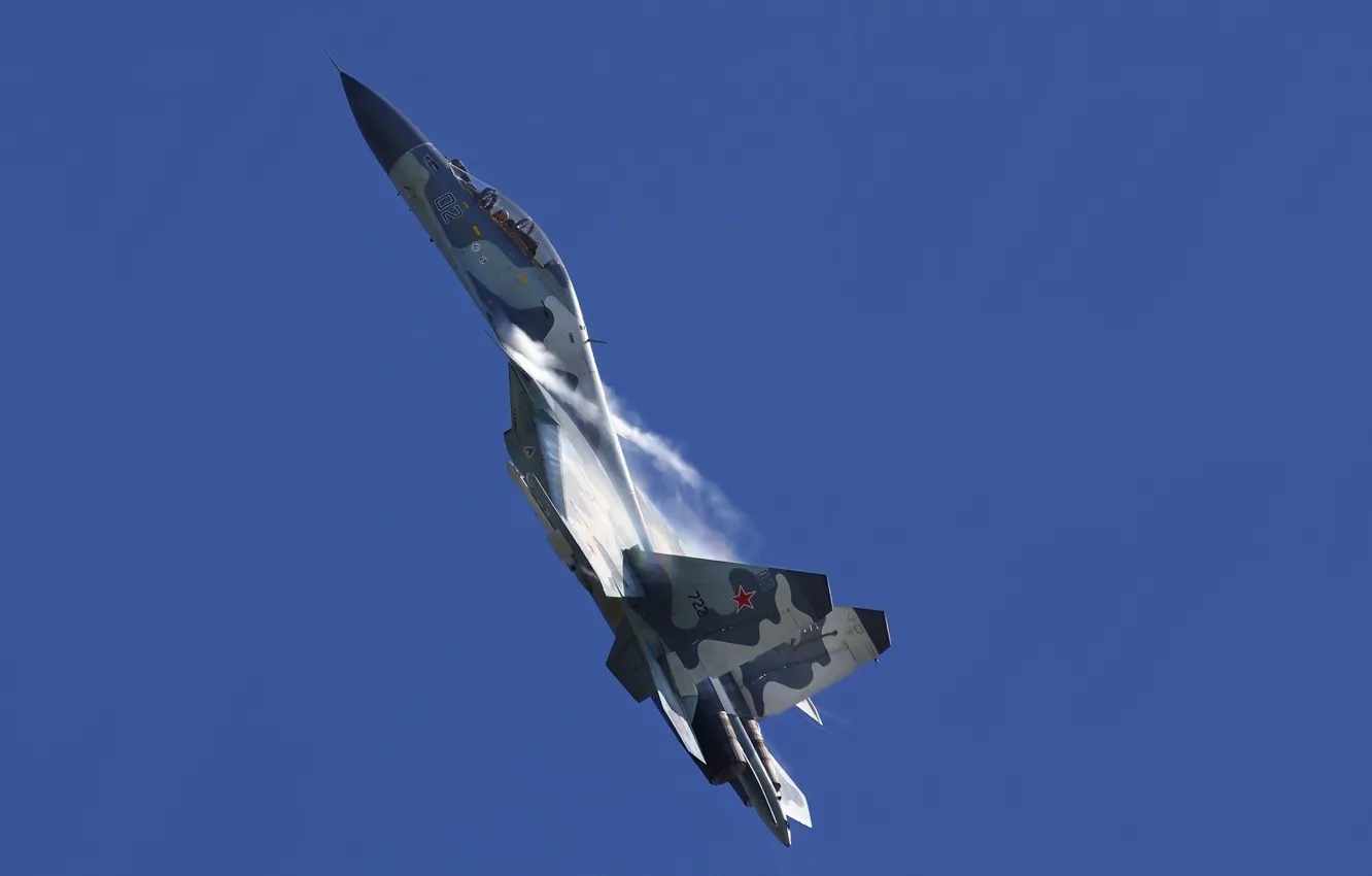 Photo wallpaper The sky, Flight, BBC, Su-30, Dry, RUSSIA