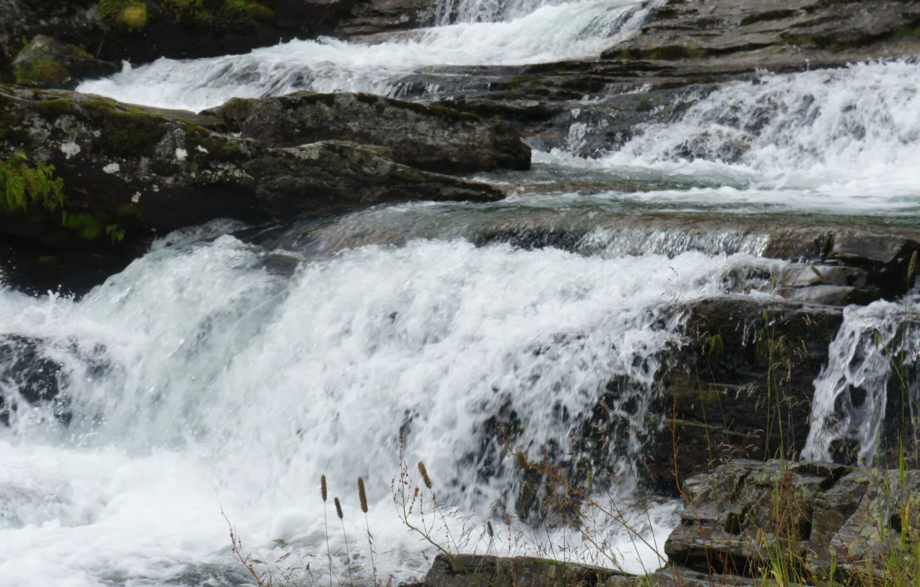 Photo wallpaper water, nature, waterfall, water, waterfall