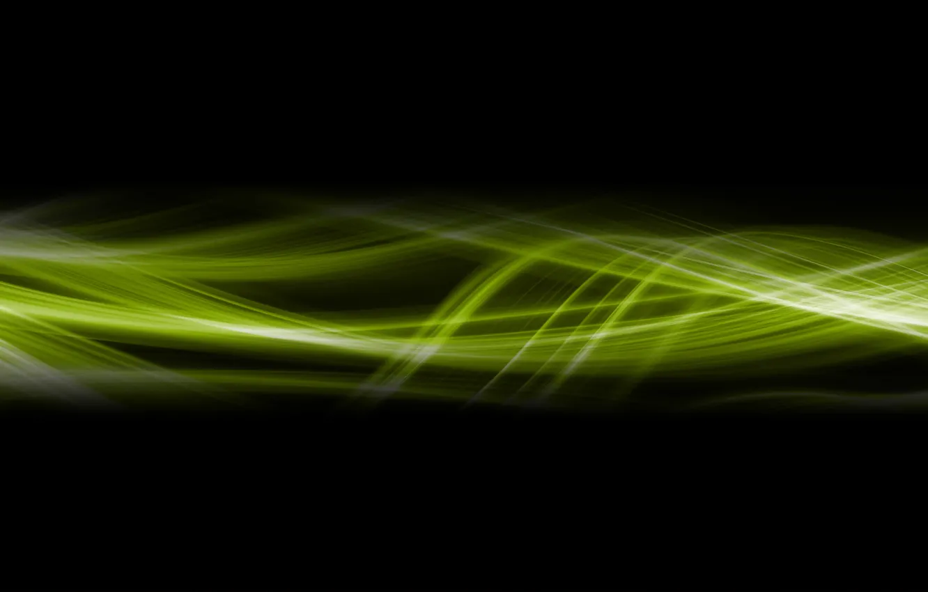Photo wallpaper Line, Abstract, Green