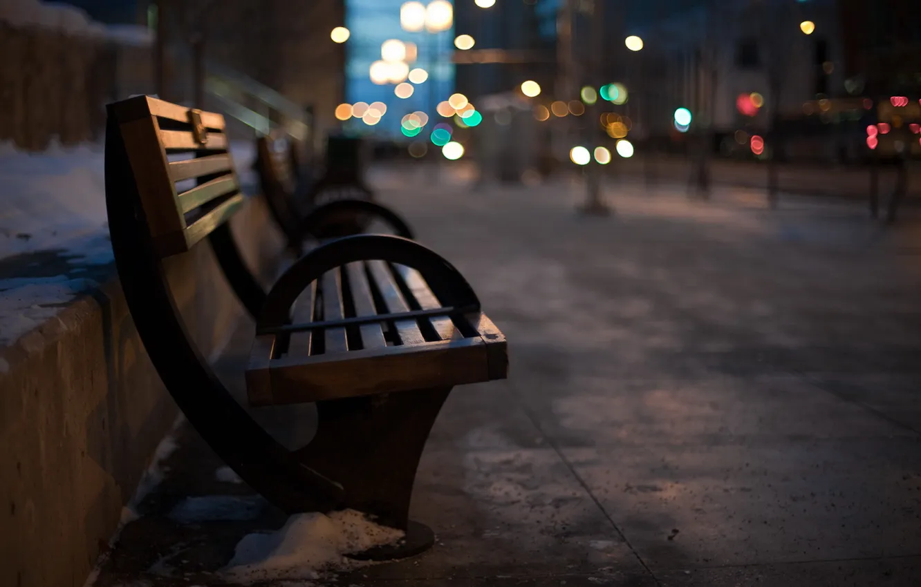 Photo wallpaper the city, street, bokeh