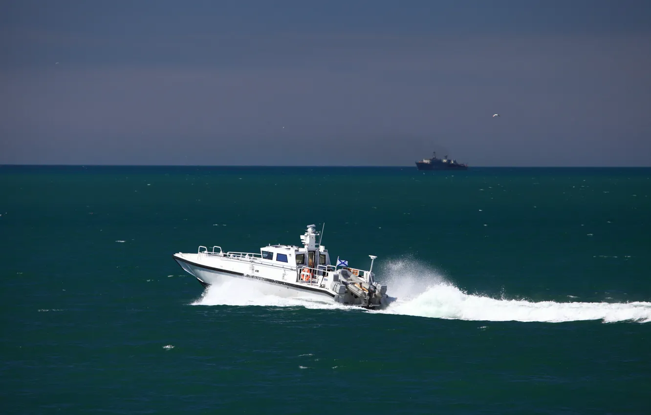 Photo wallpaper boat, Navy, link, The black sea, auxiliary