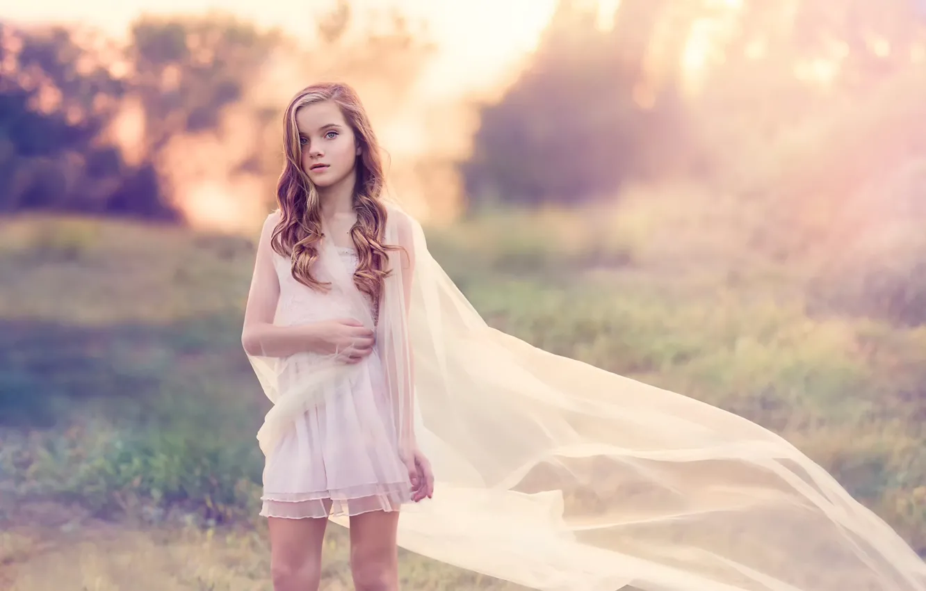 Photo wallpaper look, dress, girl