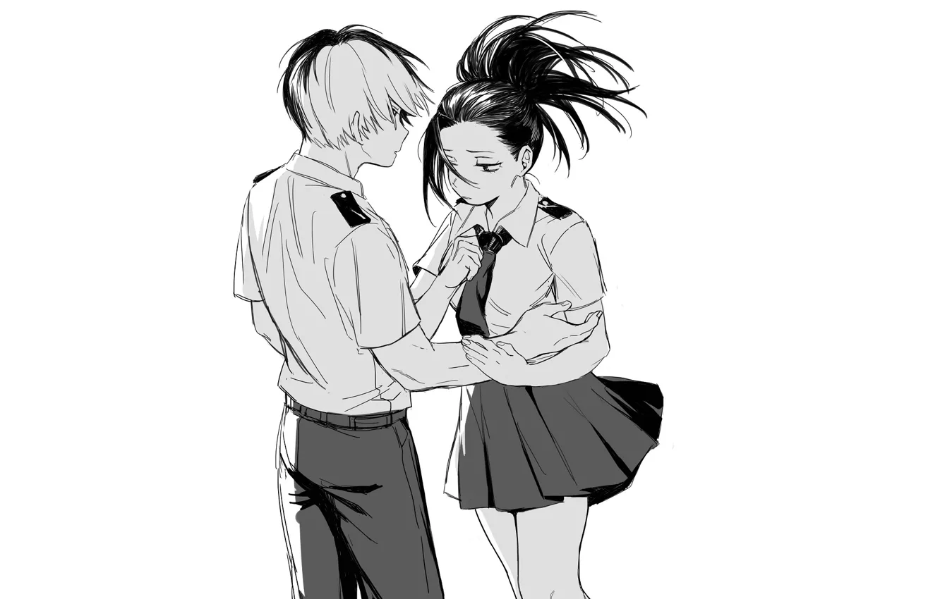 Photo wallpaper romance, Boku no Hero Academy, My hero Academy, My Hero Academia, Todoroki Shoto, Airoso Momo