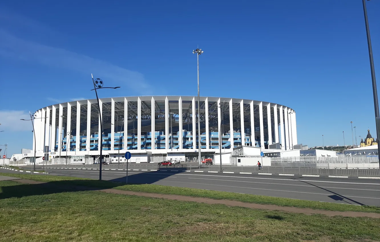 Photo wallpaper city, Russia, stadium, football, nijniynovgorod