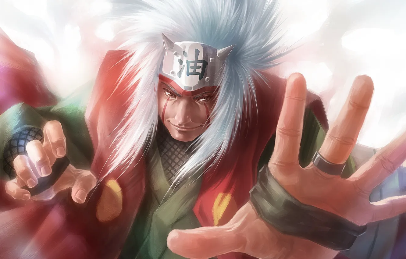 Photo wallpaper hands, art, symbol, male, character, bandana, naruto, stand