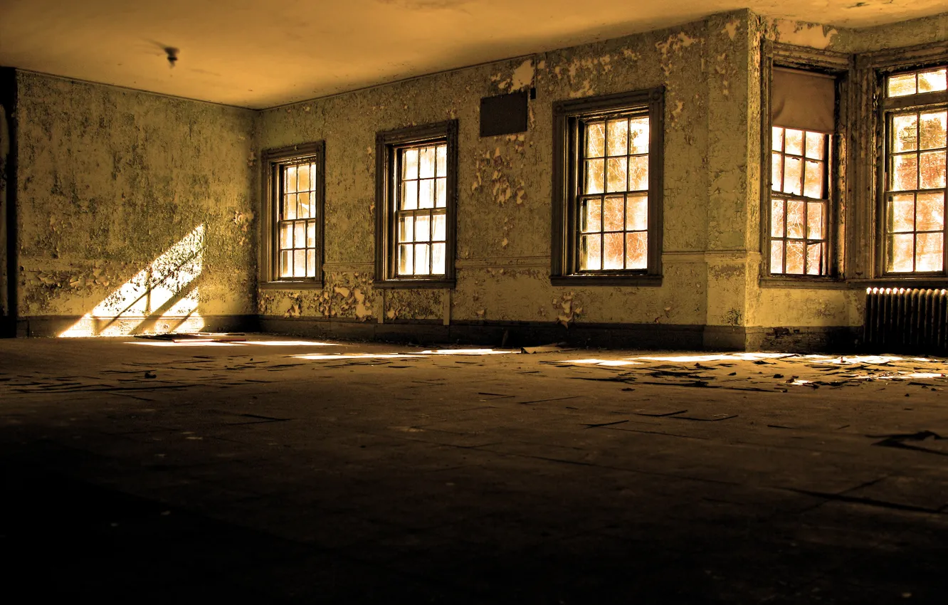 Photo wallpaper room, window, repair